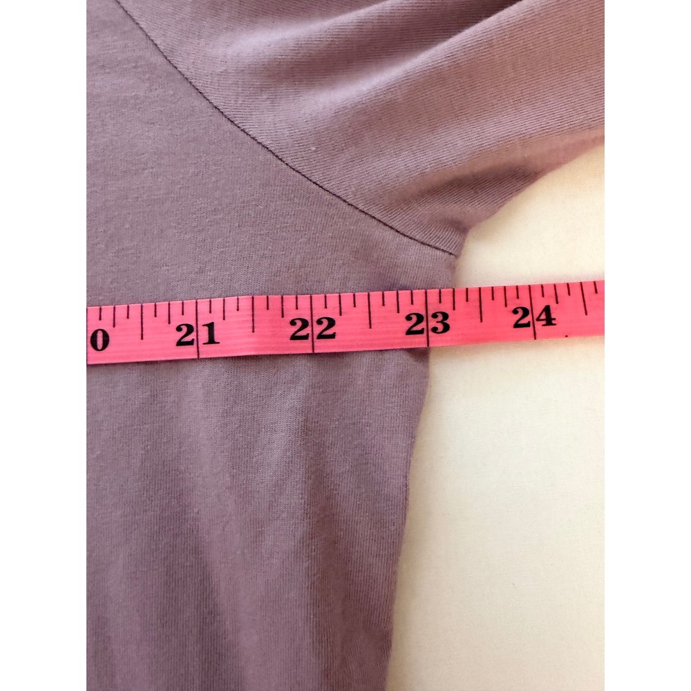 Duluth Trading Co Pima Cotton Modal Tunic Top Purple XL Long Sleeve Side Slit - Picture 5 of 7